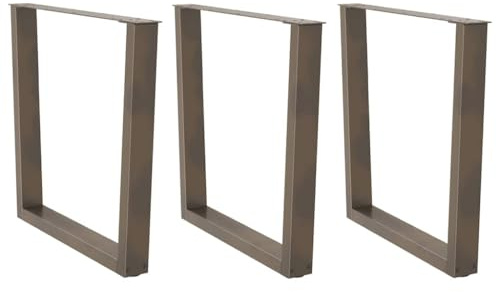 vidaXL Pieds de table à manger en forme de V 3 pièces Acier naturel 80 x