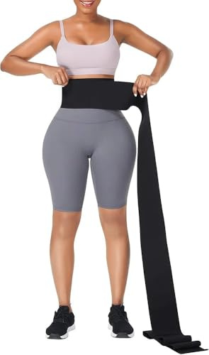 Taillentrainer für Damen, Bauchfett, postpartale Bauchbandage für Bauchkontrolle, Bandage, Taillentrainer, Taillentrainer für Damen, Unterbauchfett (schwarz)