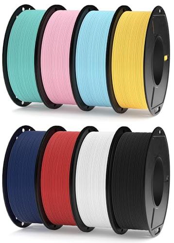 ELEGOO 250g Matte PLA Filament Bundle 1.75mm, 8 Farben 3D-Druckerfilamente Hohe Maßhaltigkeit, 8 Pack 250g Spule Für Die Meisten FDM 3D Drucker Multicolors Set 2