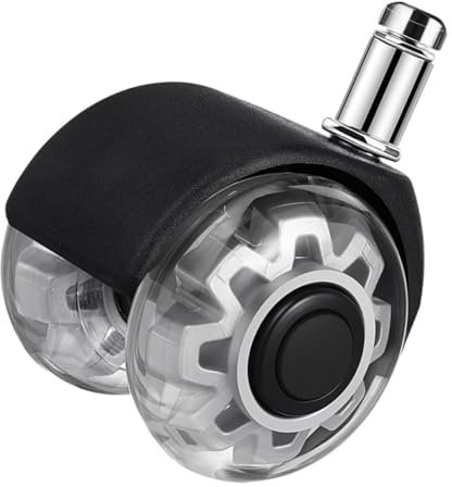 Gadpiparty Accessori Per Rotelle Ruote a Alto Ruote Di Ricino Ruota Rotelle Per Sedie Da Ufficio Sedia Da Ufficio Lanciatore Sostituzione Tappeto In Movimento Girevole Nero Plastica