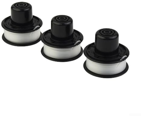 3PCS Trimmer Heads replacement parts for Bump Feed Spool and Line, Fit for Black& Decker A6226 GL250 GL310 GL360 Models, 6M Length