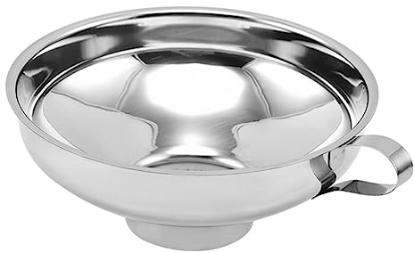 POPETPOP Embudo de Boca Ancha para Enlatar Aceite Embudo Metálico de Acero Inoxidable para Cocina para Tarros de Mermelada para Conservas Domésticas