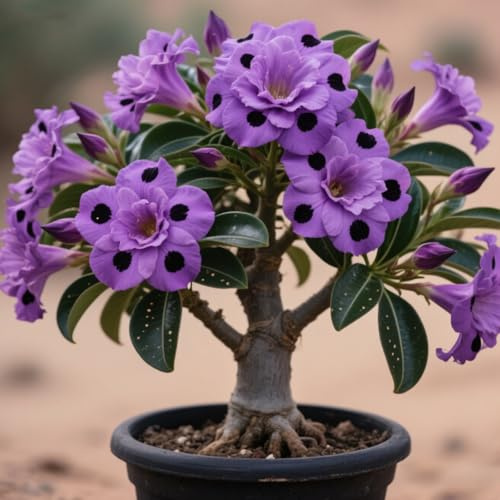 Rizomas rosa del desierto, Perenne tubérculos Adenium obesum, Plantación al aire libre, Macetas de interior y exterior-1 rizoma-g