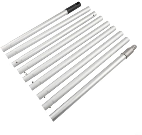 TONIXY Asta telescopica in alluminio da 3,6 m, con 9 sezioni, multiuso ed estensibile, per soffitti alti, finestre, ventilatori, pulizia fino a 3,6 m