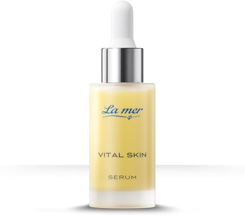 La mer Vital Skin Serum, mit Vitamin C & Q10, für einen strahlenden Teint | Braunalgen-Extrakt stimuliert Kollagensynthese und Hautelastizität; Ohne Parfum; Feuchtigkeitsspendende Anti-Aging Pflege