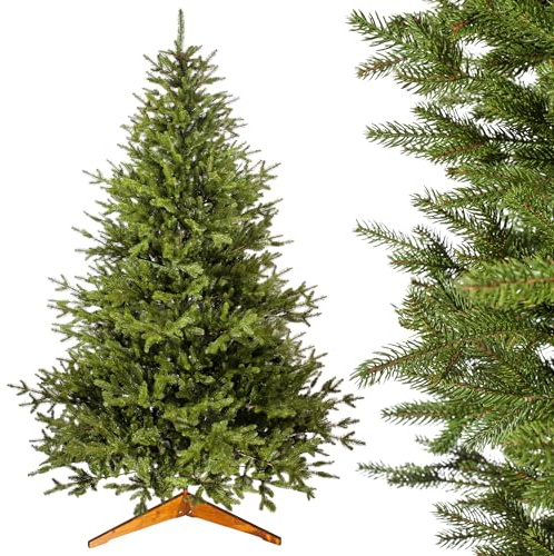 Evergreen Tree Konstgjord julgran, 230 cm – 100 % formgjuten julgran med naturträstativ, tillverkad i EU – naturligt utseende, konstgjord julgran