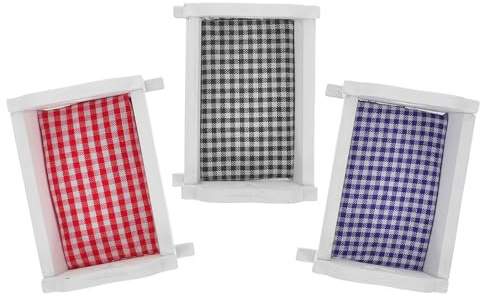 MUSISALY 3pièces Berceau pour Poupée Mobilier Miniature à Échelle pour Maison de Poupée de Chambre Décoratif pour Jeu et Collection