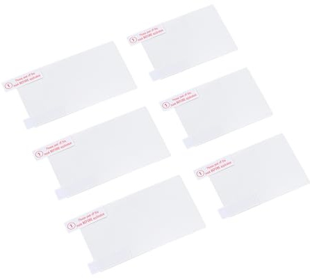Yechiry 3-set Skärmskydd för 3DS, Toppskärm i Härdat Glas och Bottenskydd för HD Clear PET-film med Anti-skrapa Antiblått Ljus, Exakt Skuren Design, Perfekt för 3DS-konsolen