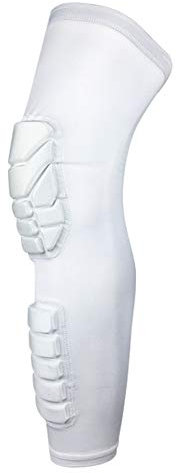 ITODA Knieschoner Atmungsaktive Kniestütze Sport Beinschutz Unisex Knieschützer Knieschutz Rutschfeste Kniebandage für Herren Damen Knieprotektor Unterstützung für Laufen Kampfsport Basketball Weiß L