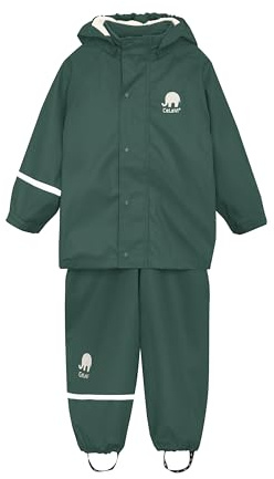 CeLaVi Zweiteiliger Regenanzug in Vielen Farben Giacca Impermeabile, Verde (Ponderosa Pine 923), 122 (Taglia Unica: 120) Bambino