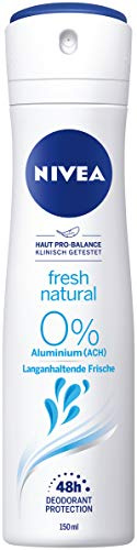 Nivea Deo Spray Fresh Natural (150ml), Deo ohne Aluminium (ACH) mit dezent frischem Duft, Deodorant mit 48h Schutz pflegt die Haut