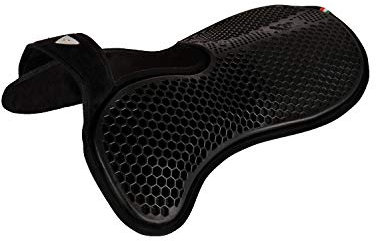 ACAVALLO Free Hexa Gel 1/2 Pad und vordere Erhöhung mit Mikrofleece Pferdeausgleich (braun)