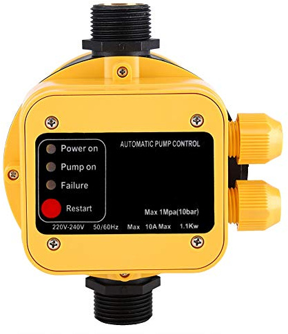 Pumpendruckschalter, automatischer Wasserpumpendruckschalter Elektrische Steuerung mit Manometer-Wohnaccessoire
