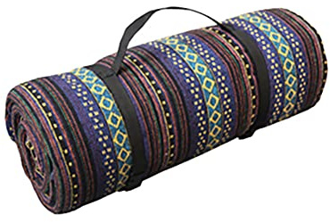 Picknickdecke Verdicken Leinwand Picknickmatte Mit Wasserdichtem Rücken Ethnisch Böhmen Stranddecke Mit Griff Maschinenwaschbar Teppich Vorleger Zum Camping Garten Gras 150X200Cm, 200X200Cm