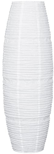 FERCAISH Rice Paper Floor Lamp Shade, Foldable and Minimalist style Paper Lamps Classic Modern Paper Floor Light Bulb Cage Guard for Living Room Bedroom Décor