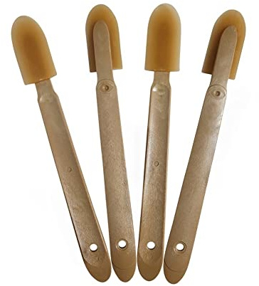 JMIBASIC Grout Caulk Finishing Tool - Multi Size 4 Pieces Set - Smooth Grout Sealant Silicone Caulking Tool - Rubber Spatula Spreader - Grout Sealer Applicator - Ergonomic Handle Grip_ABS (1.4 Inch)