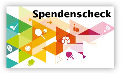 Verein Spendenscheck PR-Scheck Dekoscheck (1 Stück) - Größe: 60 x 34 cm