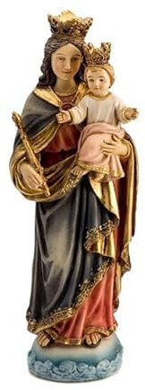 DRW Figura Virgen Auxiliadora Resina Pintada a Mano 21 cm