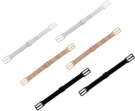 Sangle de Soutien Gorge Antidérapante, 6 Pièces Attache Bretelle Soutien Gorge Dos Clips De Sangle De Soutien-Gorge Élastiques Pour Femmes Supports de Sangle de Soutien-gorge Antidérapants Réglables