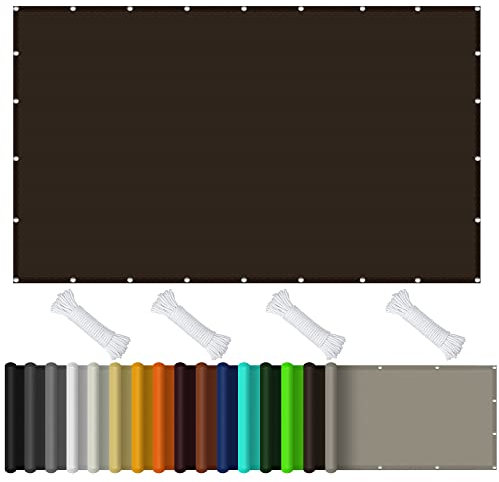Sonnensegel Sonnenschutz Garten 4 x 5 m, Sonnenschutz Markise 98% UV Schutz Wasserabweisend Uv Schutz für Garten, Balkon und Terrasse, Schwarz