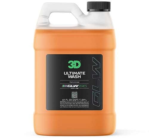 3D Ultimate Wash 64 Oz – pH Neutral Car Wash Soap with Ultra Foam – Scratch-Free, High-Foaming Car Soap for Paint Protection – Safe for All Finishes