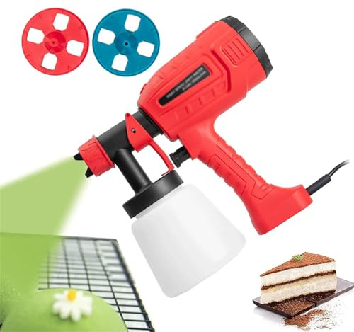 HEAXIY Electric Chocolate Spray Gun, DIY Baking Cake Airbrush Coloring Spray Gun, Portable Cake Frosting Machine for Cake, Chocolate Decoration or Furniture Fence Farm