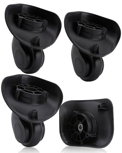 4PCS Roues De Valise, PVC Rouleaux Rotatifs Mute Pivotant Valise Bagages Roues De Remplacement Universel Valise Trolley Roulette Bagages Remplacement Accessoire Pièces Avec Vis Pour Valise De Voyage