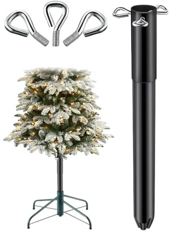 Prolunga per Albero Di Natale Artificiale, Rialzo per Albero Di Natale per Altezza Con 3 Viti Di Fissaggio, Supporto per Albero Di Natale per Albero Di Natale Finto per Pali Da 0,5-1,25 Pollici