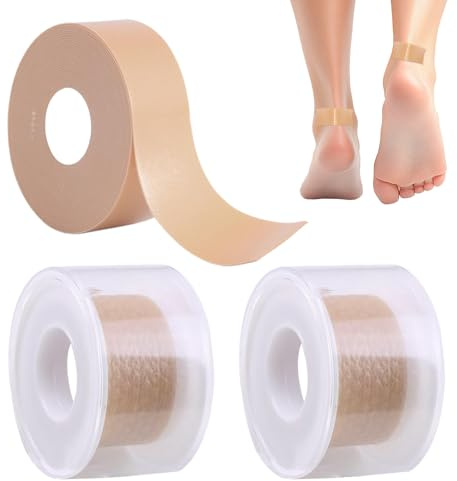 2 Stück Blasenpflaster Ferse,Blasen Anti Füße für Narben & Druckstellen,Stick Tape Druckstellen Komfortabel, Wasserdicht, Hautfreundlich, Schutz für Füße, Zehen & Ferse