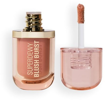 Revolution Superdewy Liquid Blush Burst, Buildable Colour for Cheek, Serum Formula with Peptides & Hyaluronic Acid, Vegan & Cruelty-Free, Pink Fizz Soft Pink, 4.2ml