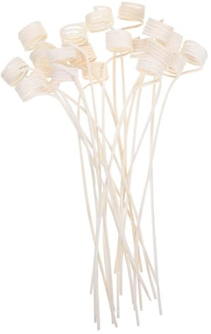 SOLUSTRE Varillas Difusoras De Aromaterapia 20 Piezas Curvadas, Varillas De Aceites Esenciales Reemplazables, Material Natural, Sin Fuego, para Hogar y Bodas, Control De Fragancia Ajustable