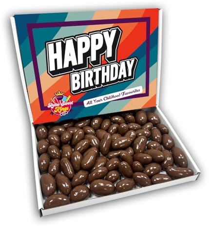 Milk Chocolate Brazils Gift Box Happy Birthday Hamper (RETRO BIRTHDAY FRONT)