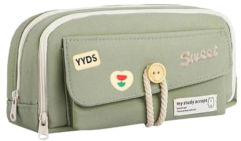 TYXHXTF Astuccio Portamatite Grande Capacità con 3 Scomparti per Elementare Media Bambina Ragazza Ragazzo Adulto Adolescente Studente Collegio Forniture Scuola Media Regalo