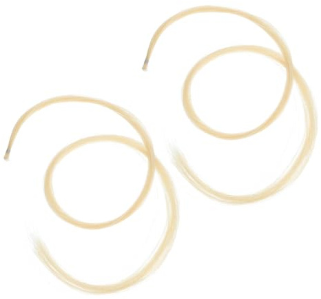 LOLIPPYY 2 Hanks Geigenbogen Haar aus Echtem Mongolischem Hengsthaar für Violine Beige 2 Bündel Griffigkeit