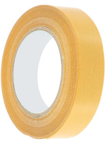 POPETPOP Ruban Adhésif Double Face en Tissu Jaune 3,0 Cm X 20 M, Adhérence Haute Résistance, Ruban Adhésif à Motif Maille pour Moquette, Emballage et Réparation Industrielle