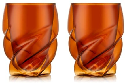 Bodum Double Walled Glasses pack of 2 PAVINA PARIS Transparent Red - 270ml Cups - Dishwasher Safe Thermal Cup - Mouth-blown Borosilicate Glass