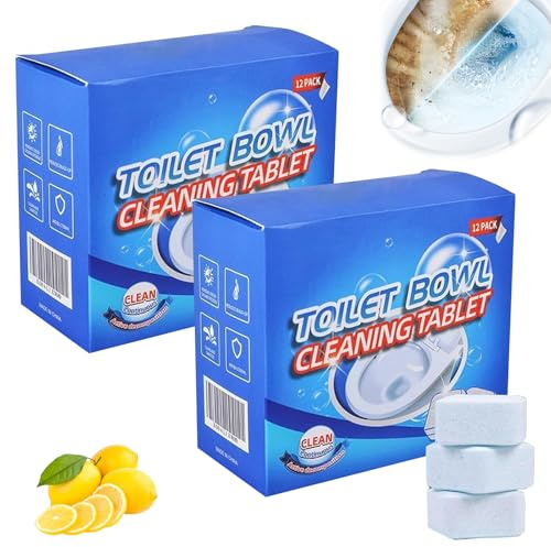 Cleaning Block WC,24 Pezzi Pastiglie WC,Pastiglie per Detergenti WCs,Compresse per Pulizia Toilette,Pastiglies per la Pulizia del WCs,Pastiglies per Sciacquone,per Toilette