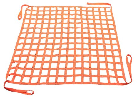 Opaltool Cargo Hoisting Net with 4 Corner Straps, 500KG Load Capacity | Polyester Lifting Net, Safety Moving Net for Container Protection, Transport, Truck, Construction, Climbing