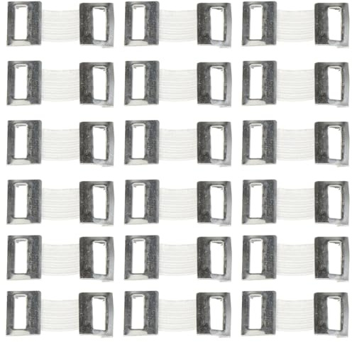 ELAYARD Boucles en Aluminium Élastiques 100 Pcs Blanches Clips Fermoirs pour Bandages Fixation Élastique Polyvalente Accessoires Médicaux Compacts pour Soins et Sport