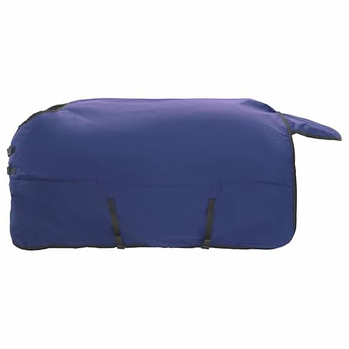 vidaXL Manta para Caballo Verde Oscuro y Negro 95 cm Poliéster, Manta Ecuestre Moderna, Cubierta de Invierno, Impermeable, Lavable, Caliente para tu Caballo