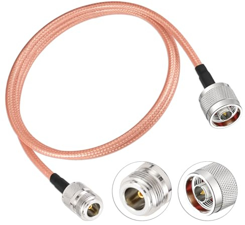Eightwood N-kontakt till N-kontakt koaxialkabel RG400 koaxialkabel med låg förlust 100 cm för 4G LTE antenn WiFi antenn router Yagi Antenna Lora amatörradio