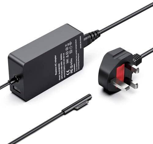 65W Surface Charger,Magnetic Power Adapter with USB Port, Fast Charging Portable Laptop Charger, Compatible with Microsoft Surface Pro 7 6 5 4 3 X Book Go, LED Indicator Safe Durable Travel Charger