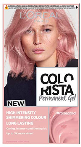 L'Oréal Paris Colorista Permanent Gel Hair Dye, Long-Lasting and Vibrant At-Home Hair Colour, High-Intensity Hues with Up to 3x More Shine, Colour: Rose Gold