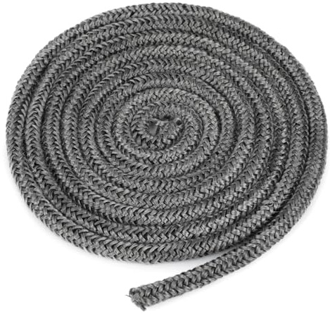 Stanbroil Wood Stove Gasket, 1/4 x 84 Graphite Impregnated Fiberglass Rope Seal and High-Temperature Cement Gasket Replacement for Wood Stoves Door