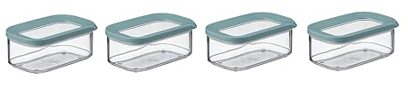 Mepal 4-tlg Vorratsdosen Spar-Set Modula 425 ml Nordic Green/Grün Vorratsdose Frischhaltedose - ideal für die Aufbewahrung von trockenen Lebensmitteln