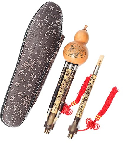 Kürbis-Doppelton Erwachsener Spielt Kürbisseideninstrument Studenten Und Kinder C + B Flache Kürbisseide Praktisch (Color : Brown_G+F-key)