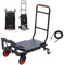 TOPWAY 2-in-1 Folding Hand Truck 100/150kg Load Capacity Multi Function Handcart and Utility Trolley Portable Platform Dolly Cart Sack Barrows for Home/Office/Garage/Travel Use
