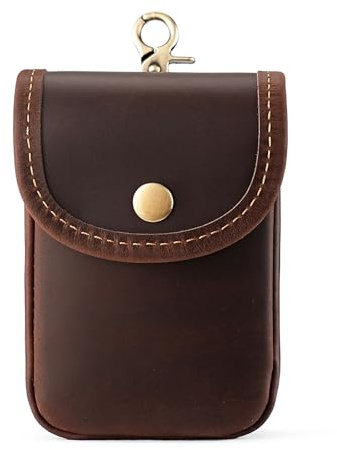 aolaso Étui en Cuir pour Cartes de Jeu Double Deck | Convient aux Cartes de Poker et de Pont - Sac Banane EDC en Cuir Durable pour Homme