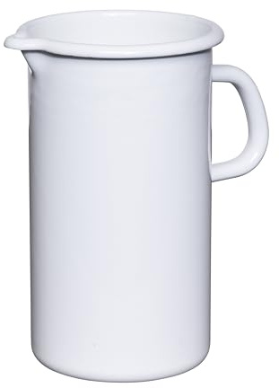 Riess, 0836-033, Krug 1,5 l, Retro, WEISS, Pure Grey, Vol. (rec.): 1,5 Liter, Made in Österreich, LBH: 16,3x11,3x19,0cm, 0,530kg, Krug, Hitzebeständig, Kompakt, Kratzfest, Schmutzabweisend