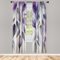 ABAKUHAUS Púrpura Juego de 2 Paños Cortinas, Hojas cayendo otoño, Tratamiento de Ventana para Habitación y Dormitorio, 150 cm x 225 cm, Coco Cuarzo Lila